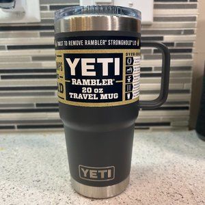 Yeti Rambler 20oz Travel Mug Charcoal New
